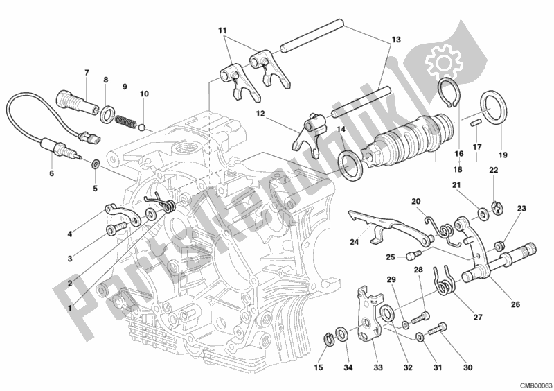 Toutes les pièces pour le Mécanisme De Changement De Vitesse du Ducati Multistrada 1000 S 2005